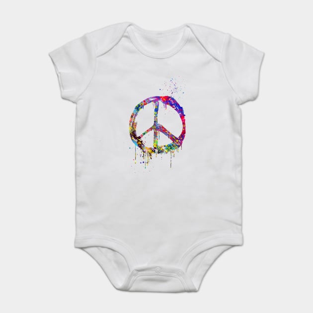 Peace Sign Baby Bodysuit by erzebeth